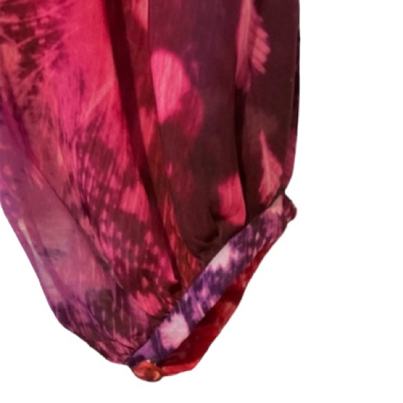 ERIN FETHERSTON RED FEATHER WRAP PRINT SIZE 2 - Picture 7 of 12